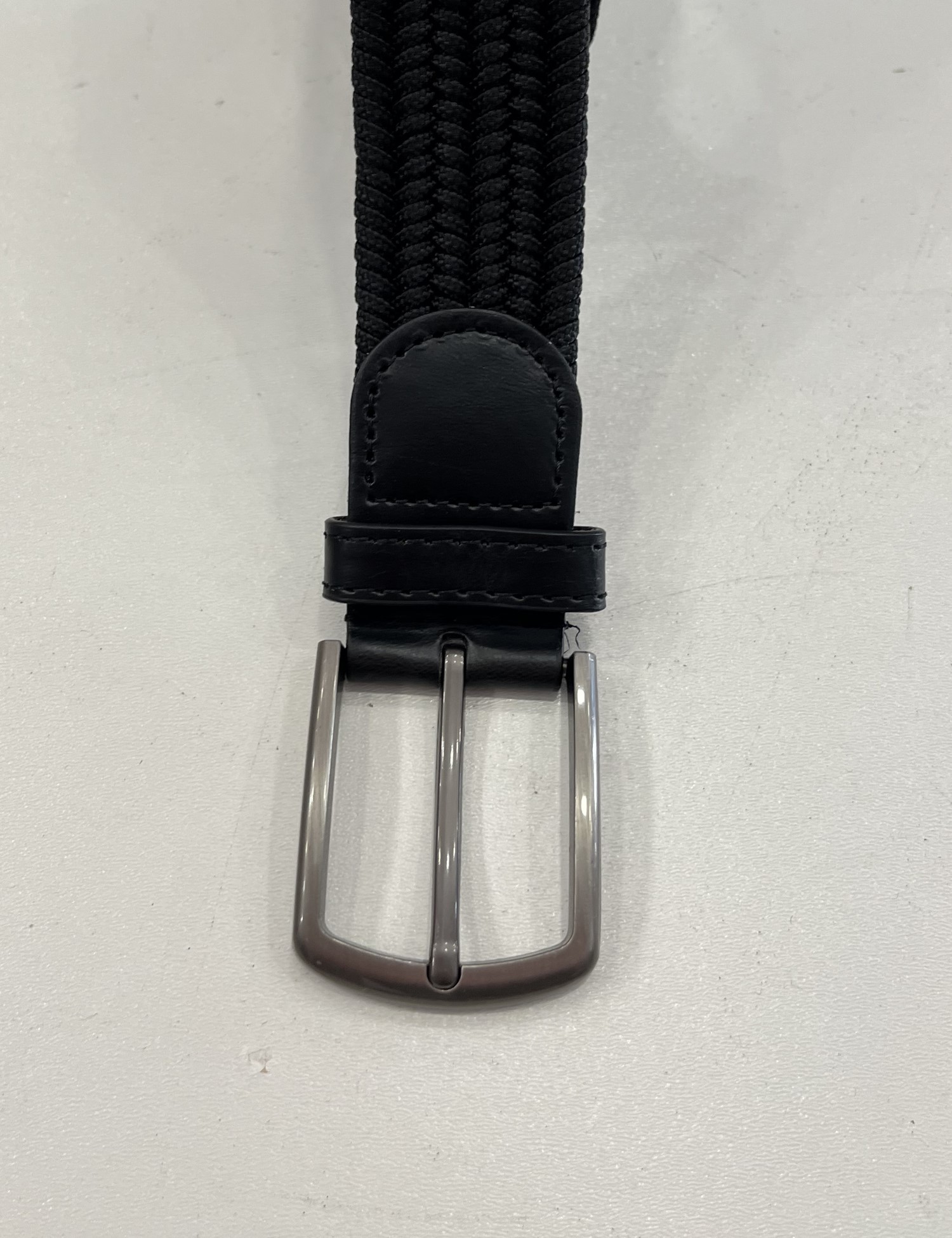 Ανδρική μαύρη ελαστική πλεκτή ζώνη 250454 φωτογραφία